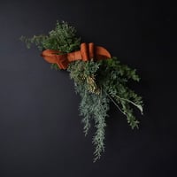 christmas swag (magnolia ribbon)