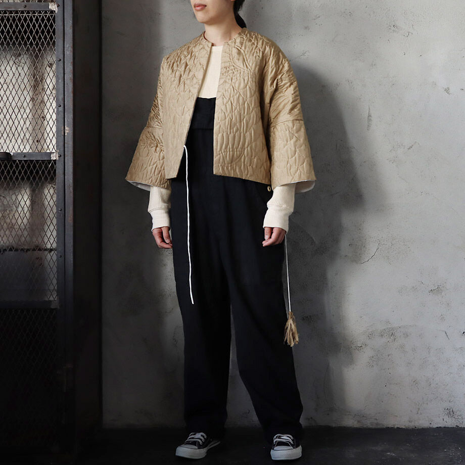 TOWAVASE silk quilt jacket (beige) | nii-B | WE