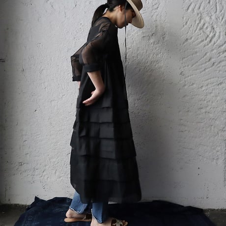 Tabrik  organdy dress (black)
