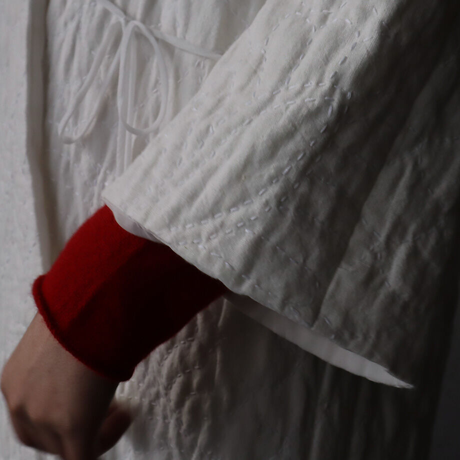 towavase カディコットン キルトローブ　ホワイト towavase カディコットン キルトローブ ホワイト towavase カディ