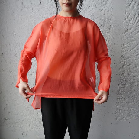 Tabrik  organdy  pullover (coral)