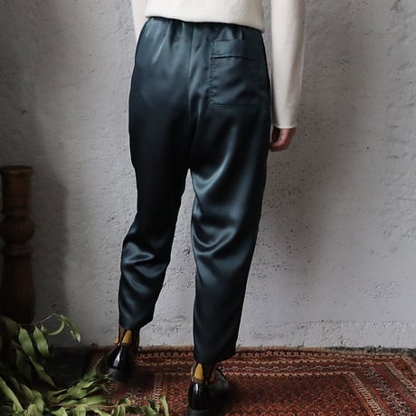 NOTA  satin pants (dark green)
