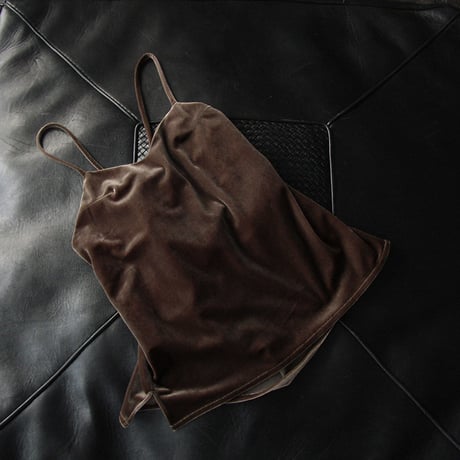 Tabrik velor camisole (khaki)