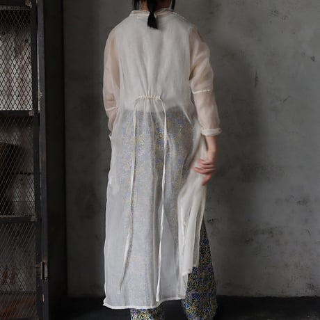 Tabrik  organdy  shirt dress (ivory)