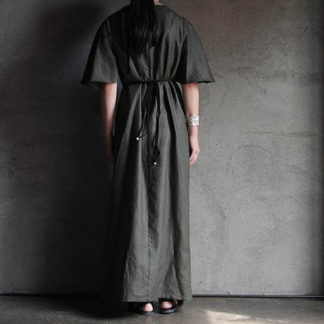 NOTA bell sleeve dress + purse  khaki