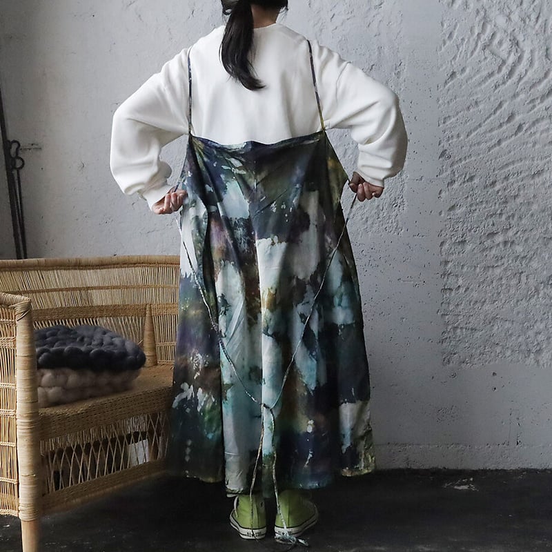 Funatabi Atlier エプロンワンピース　墨 Funatabi Atlier エプロンワンピース 墨