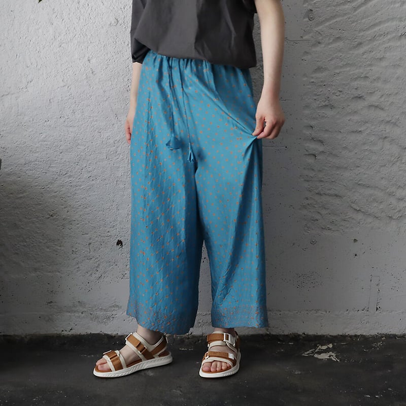 TOWAVASE silk pants Bonbon (blue) | nii-B | WEB