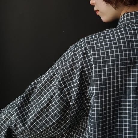 ànuke Check Short Shirts (charcoal gray)