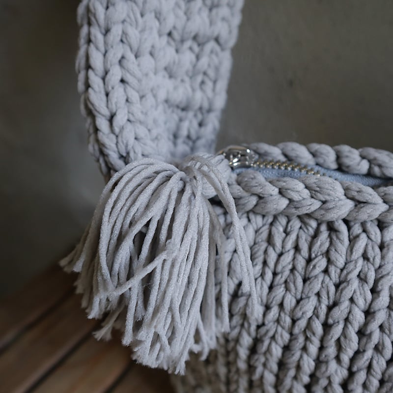 専用！R&D.M.Co- LILIAN YARN HAND KNIT BODYB R&D.M.Co- LILIAN YARN HAND KNIT BODY BAG / Gray - ＋ING MARKET