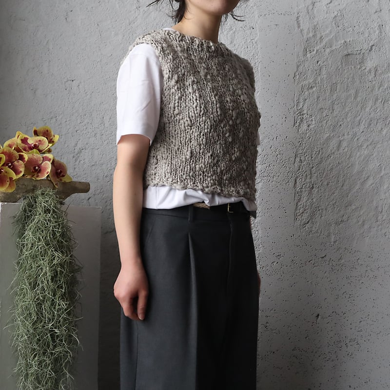 MAYDI knit vest BLANCHE (fawn) | nii-B | WEBSHOP