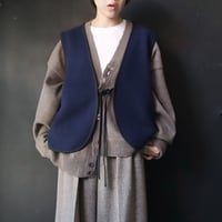 【Tabrik(タブリク)】リネンパフブラウス(泥染) Tabrik linen puff blouse (zakuro-logewood) | ni