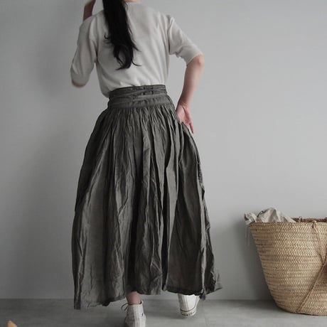 Tabrik gathered skirt (carbon black))