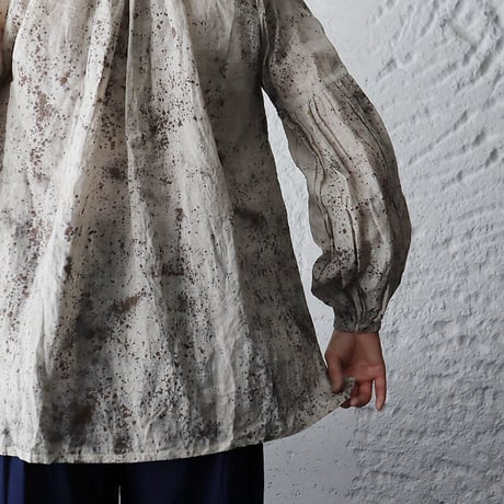 Tabrik gather pullover (zakuro-zome)