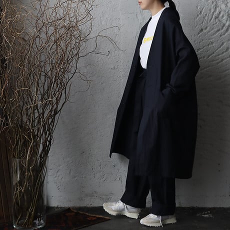 .less cotton jacket coat (navy stripe)