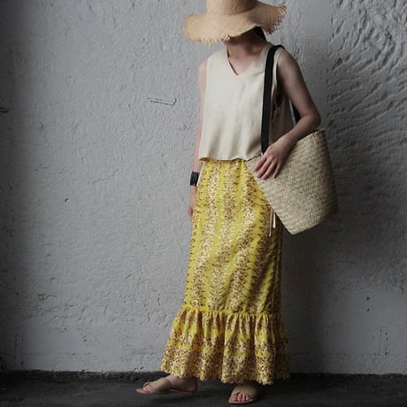 NOTA laterano due flounced skirt yellow