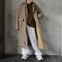 R&D.M.Co- cotton wool wrap coat (check)