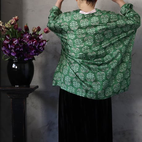 TOWAVASE sarasa silk blouse charlotte (mossgreen)