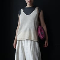 NOUVELLES DU PARADIS cotton knit vest (ivory)