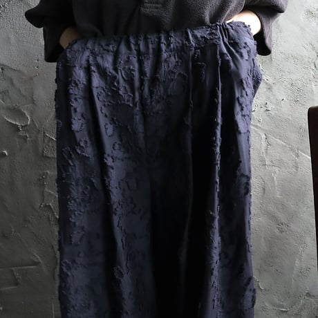 .less cut jacquard pants (navy)