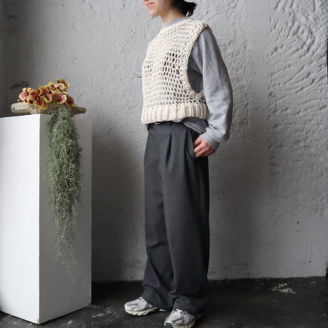 MAYDI knit vest RED (ecru)