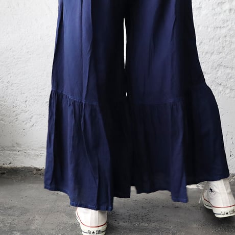 Tabrik gather pants (hon-aizome)