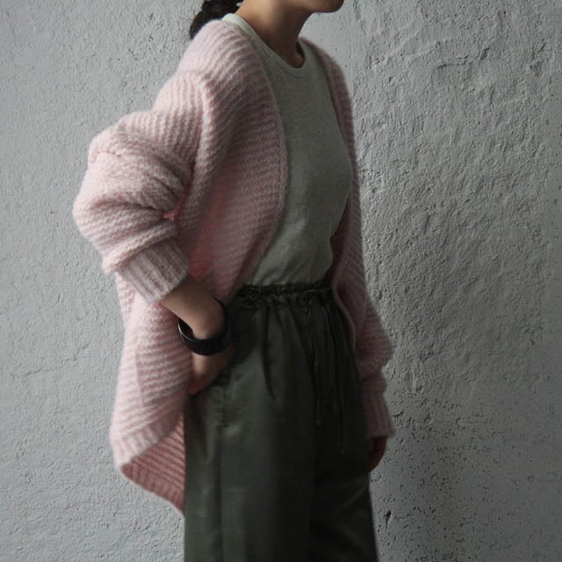 MAISON ANJE knit cardigan pink | nii-B | WEBSHOP