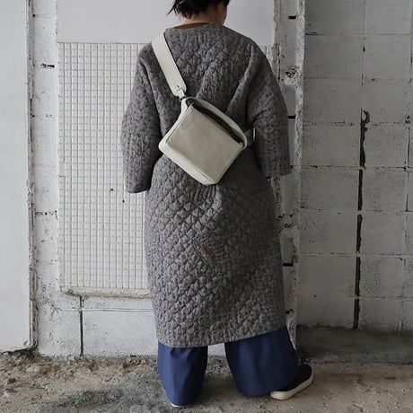 TOWAVASE cotton quilt robe (gray x goldprint)
