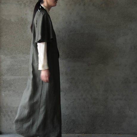 NOTA bell sleeve dress + purse  khaki