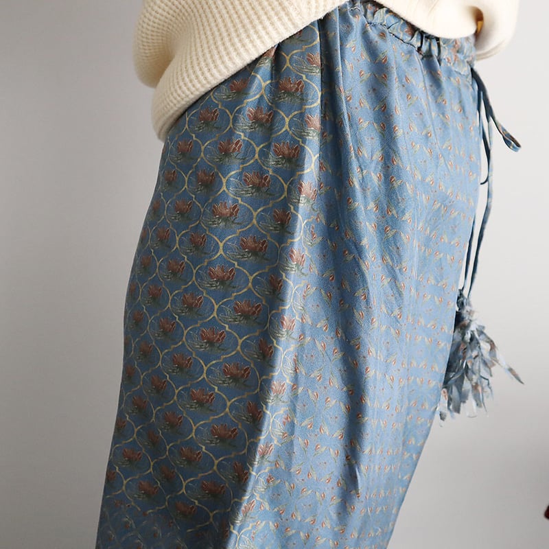 TOWAVASE sarasa silk pants (blue) | nii-B | WEB