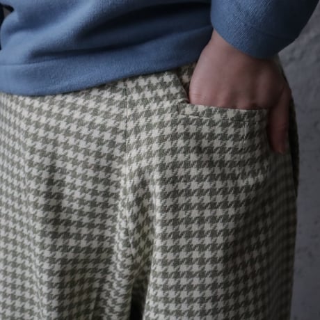 NOTA one tuck straight pants (houndstooth)