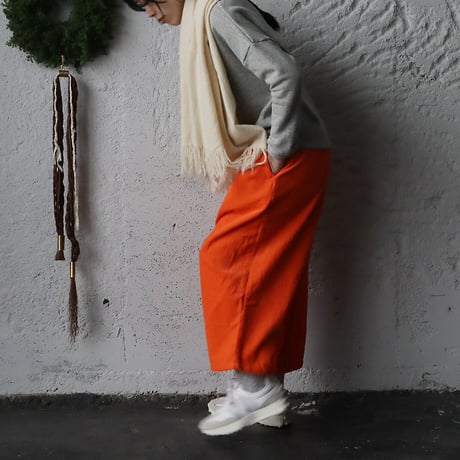 R&D.M.Co- linen corduroy gum pants (coral)