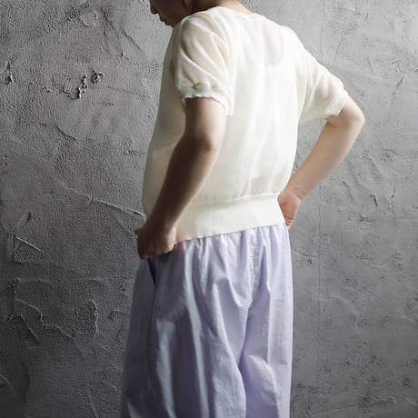 Le pivot ramie short cardigan(ivory)