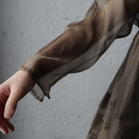 Tabrik  organdy dress (olive)