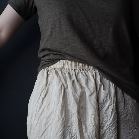 R&D.M.Co- stripe silk half pants (beige)