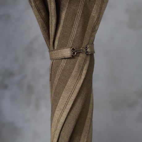 Tabrik fringe parasol (khaki x beige stripe)