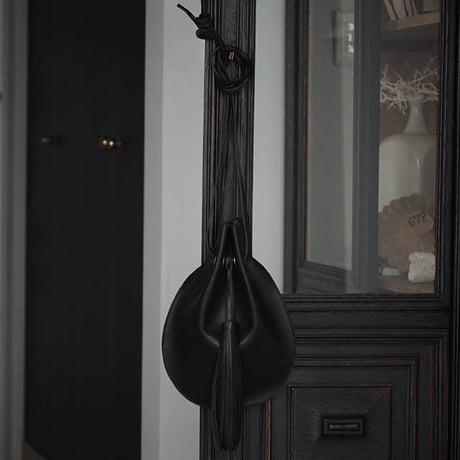 chiihao   round pochette large black