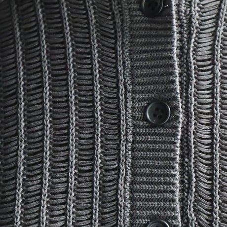 ànuke mesh polo knit (charcoal gray)