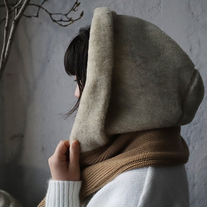 オールドマンズテーラー R&D.M.Co-フーディーマフラー 23AW R&D.M.Co- hoodie muffler (beige) | nii-B | WEB