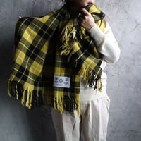 R&D.M.Co-  wool blanket  (yellow x black check)