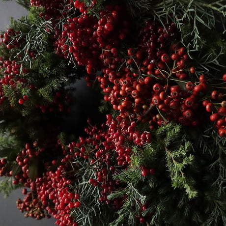 christmas wreath (red viburnum)