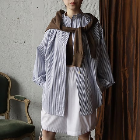 NOTA la matin blouse (white x blue)