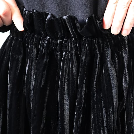 NOTA velvet long skirt (black)