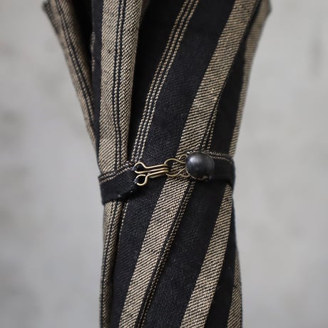 Tabrik parasol with bamboo ring (black x beige stripe)