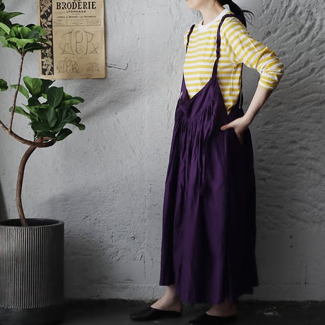 Tabrik gather skirt (botanical dye violet)