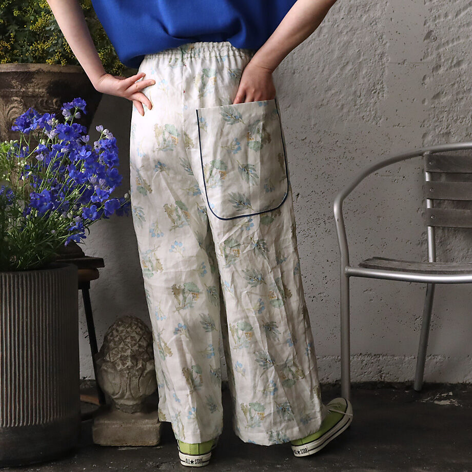 TOWAVASE Frais linen pants (multi) | nii-B | WE
