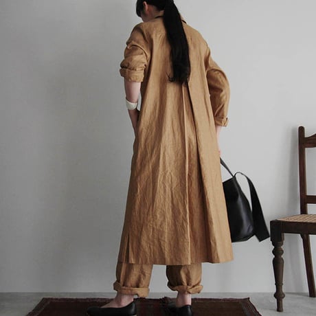 Tabrik coating linen coat beige