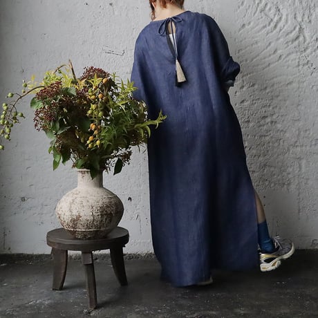 Tabrik linen denim onepiece (light blue)