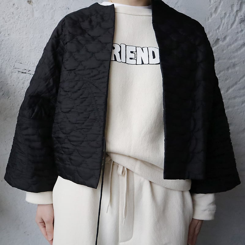 TOWAVASE silk quilt jacket (black) | nii-B | WE TOWAVASE silk quilt jacket (black) | nii-B | WE