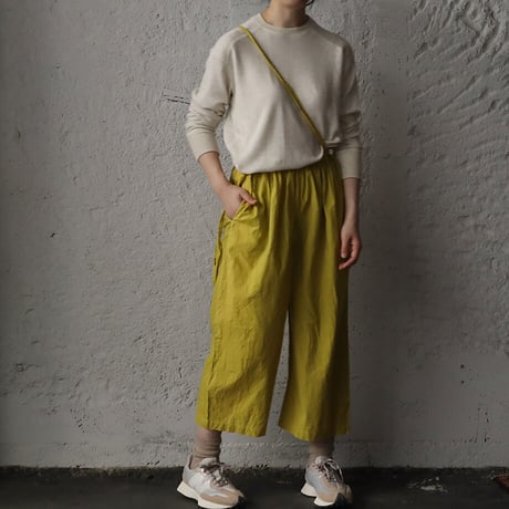 saruche long ribbon pants (yellow)