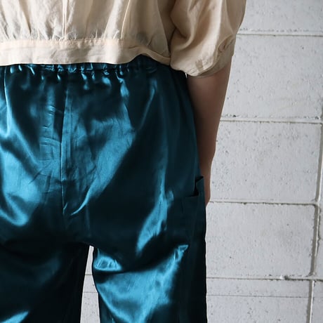Tabrik satin  pants (peacock)